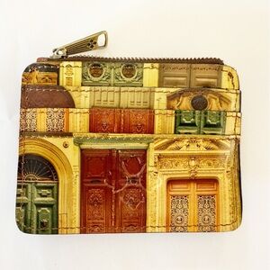 Patricia Nash Wallet Cassis Mini Cardholder Zipper Coin Leather Tan